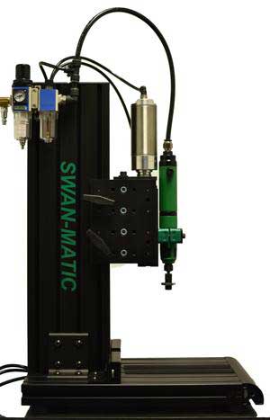 C900 bench top capper bottle capping machine side view
